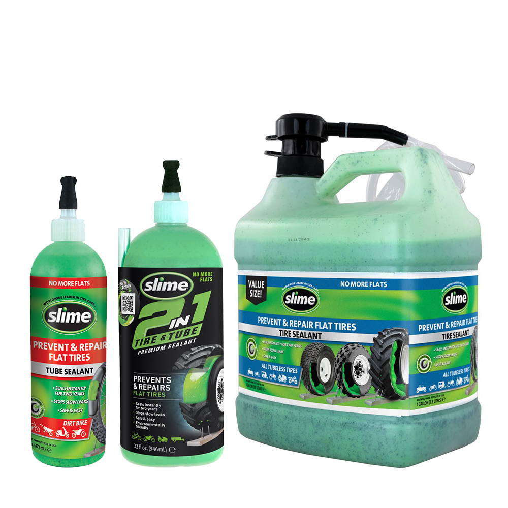 Green slime for lawn mower tires on sale
